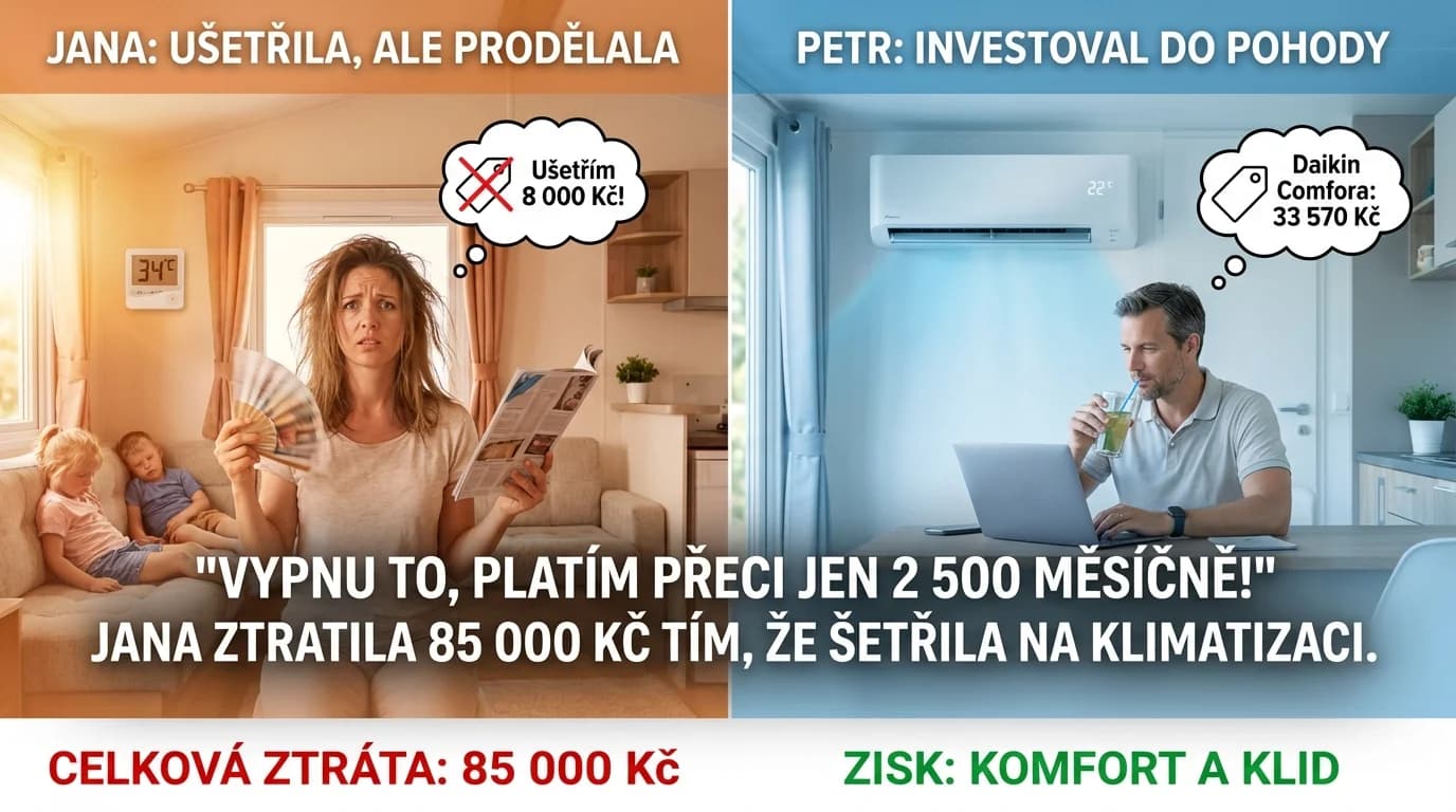 "Vypnu to, platím přeci jen 2 500 měsíčně!" Jana ztratila 85 000 Kč tím, že šetřila na klimatizaci.